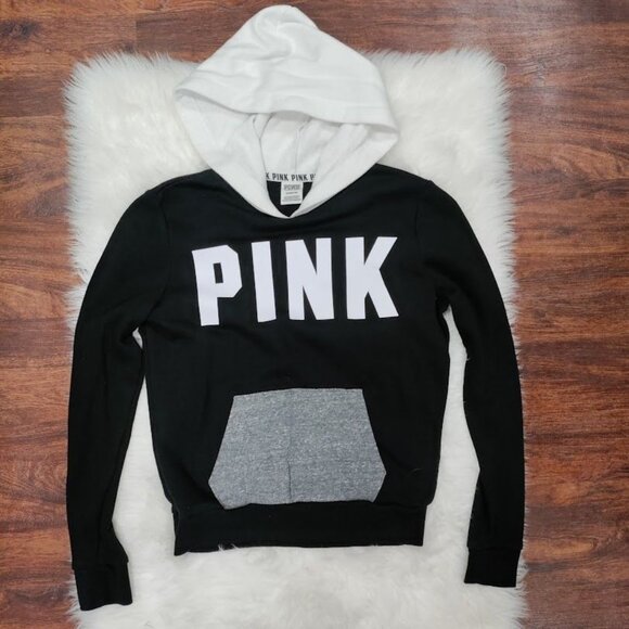 PINK Victoria's Secret Yoga Twee Y2K Hoodie & Low Waist Leggings Set Black Small - Picture 3 of 16